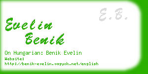 evelin benik business card